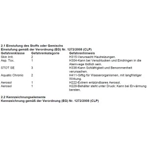 Indicazioni di pericolo WD-40 Sbloccante Specialist secondo il Regolamento (CE) n. 1272/2008 (CLP).
