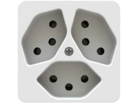 Steckdose Priamos 3 x Typ13 IP20 Weiss Steckdose Priamos 3 x Typ13 IP20 Weiss