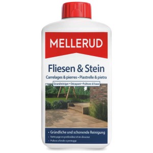 Flacone di detergente per piastrelle e pietre Mellerud, 1 litro.