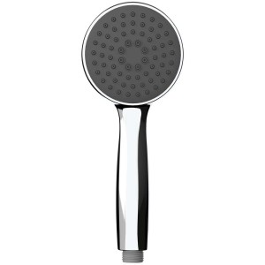 Soffione doccia Wenko Basic, grigio, Ø 10 cm, con funzione getto a pioggia.