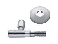 Eck-Regulierventil Messing verchromt kurz 3/8