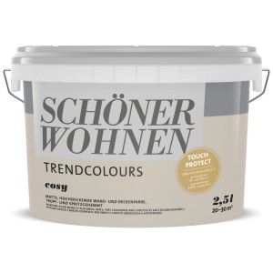 Pittura murale Schöner Wohnen Cosy White, colore di tendenza opaco in secchio da 2,5 l.