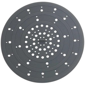 Filtre de vidange Sava en silicone gris, Ø 12cm, protège contre le colmatage.