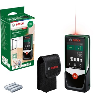 Télémètre laser Bosch AdvancedDistance 50 C avec sacoche et piles.