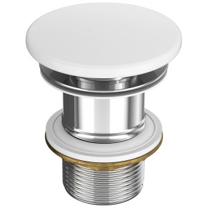 Cersanit tappo in ceramica bianca per lavabo d'appoggio, con sistema click-clack.