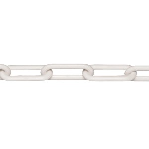 Weiße Conacord Absperrkette aus Polyethylen, 6 mm stark, als Meterware.