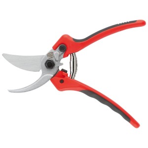 Forbice da potatura Felco 171L, cesoie da giardino con manici rossi e sistema di taglio bypass.