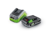 LUX Starter-Set Lithium-Ionen-Akku und Ladegerät 20 V / 2 Ah