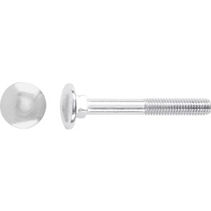 Vis à tête bombée galvanisée LUX M6 x 30 mm à filetage partiel, lot de 100.