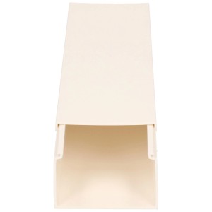 Goulotte de câblage blanche, 60x40 mm, longueur 2 m. Pour une gestion facile des câbles.