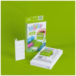 Textilstempel DIY Marky Grün Set mit Zubehör für Schule, Sport und Freizeit.