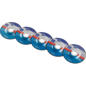 LUX Disques à tronçonner métal, lot de 5, diamètre 115 mm pour meuleuses d'angle.