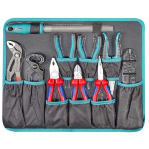 Technocraft PP-Werkzeugkoffer Pro Trolley Premium IP65 : Assortiment d'outils dans une valise à roulettes.