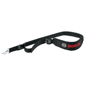 Tracolla Bosch Professional per tagliaerba a batteria, nera con logo rosso.