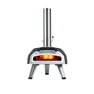 Forno per pizza Ooni Karu 2 di 2a generazione, un grill a gas portatile con design in acciaio inox.