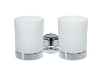 Diaqua Doppelglashalter Oslo Metall Glas Verchromt 10,6 x 10,8 x 17 cm