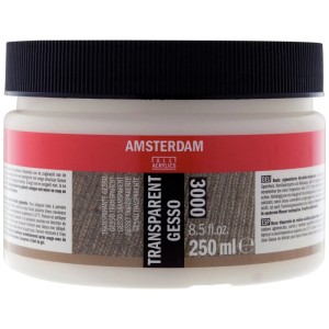 Amsterdam Grundierung Gesso Transparent 250ml im Gefäß. Geeignet für Acryl- und Ölfarben.