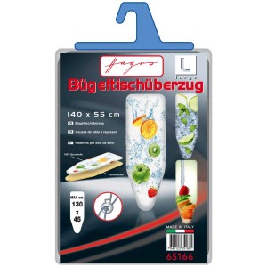 Hagro Copriasse da stiro Clip L, 140x55 cm, con imbottitura in mollettone di cotone e clip di fissaggio.
