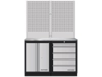 Kraftwerk Werkstatteinrichtung Mobilio 2er-Kompakt-Kombi mit Lochwand Edelstahl Kraftwerk Werkstatteinrichtung Mobilio 2er-Kompakt-Kombi mit Lochwand Edelstahl