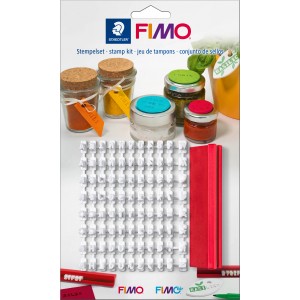 Set de tampons Fimo avec 88 caractères pour modeler et décorer.
