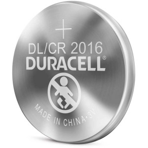 Duracell CR2016 batteria a bottone al litio, confezione da 2. Batteria per piccoli dispositivi, con protezione bambini.