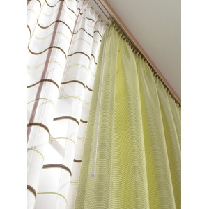 Set di 2 bastoni Gardinia trasparenti da 75 cm su binario per tende.