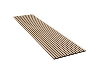 Akustikpaneel Wandverkleidung Eiche Natur auf Akustikfilz Schwarz 240 cm