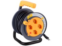 Kabelrolle Color 4 x T13 Orange-Schwarz Kabellänge 15 m