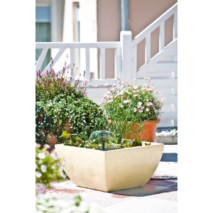 Set pompa per laghetto Heissner 600 l/h per laghetti interni e giochi d'acqua in giardino.