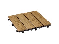 Klickfliese WPC in Holzoptik Braun 30 x 30 cm / 6 Stk.