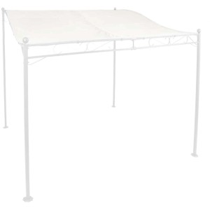 Tetto di ricambio color crema per gazebo addossato. Tetto per gazebo impermeabile in poliestere rivestito.