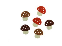 Videx Streudeko Pilze 3 Farben / 6 Stk.