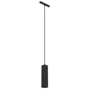 Lampada a sospensione nera in plastica Eglo EasyPendant con attacco GU10.