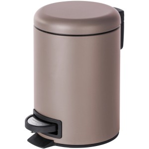 Wenko Pattumiera a pedale Leman color talpa, 3 litri, per bagno e WC.