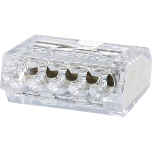 Set di morsetti a innesto OBI, trasparenti, per cavi da 0,75-2,5 mm², 10 pezzi