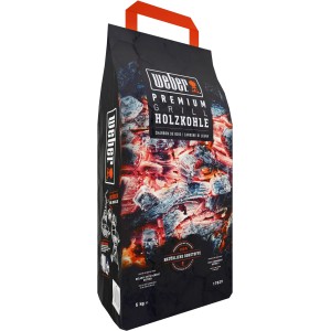 Sac de charbon de bois Weber Premium 5 kg pour barbecue. Allume-feu et combustible.