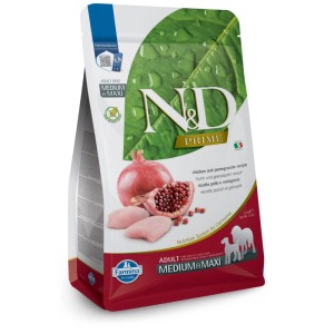 N&D Prime Adult Medium/Maxi pollo e melograno, alimento secco per cani, 2.5kg.