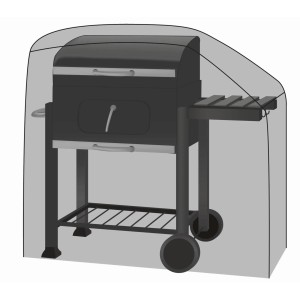 Copertura premium nera Acamp per barbecue a gas, ca. 43x136x101 cm.