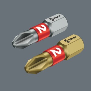 Wera Bit PH2, lot de 2 pour tournevis, issu du jeu de 52 embouts.