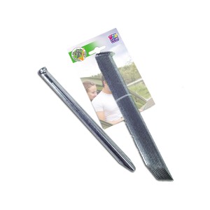 Piquets de tente, lot de 10, métal galvanisé, longueur 23 cm, pour le camping et l'extérieur.