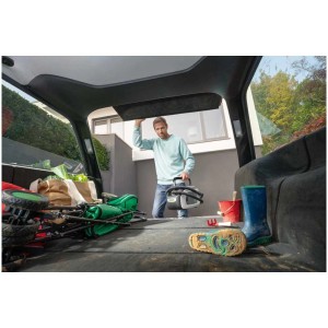 Nettoyeur injecteur-extracteur Kärcher SE 3 Compact Home dans le coffre, idéal pour le nettoyage textile.