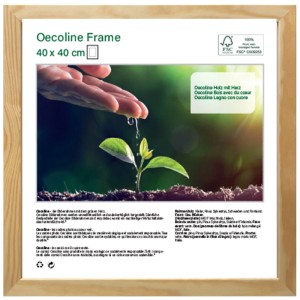 Cornice Oecoline in legno naturale, 40x40 cm. Ideale per foto e immagini.