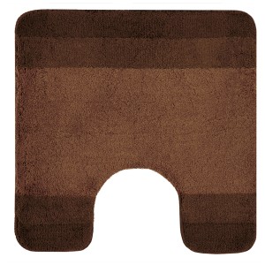 Tappeto bagno marrone Spirella Balance con incavo, 55x55 cm, altezza pelo 2 cm.