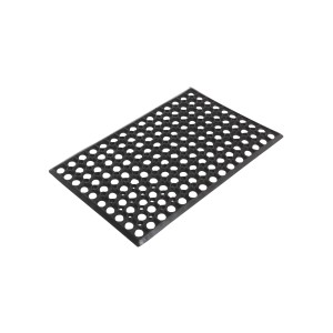 Tapis de sol en caoutchouc noir OBI, 40x60 cm, pour extérieur. Paillasson en caoutchouc avec trous.