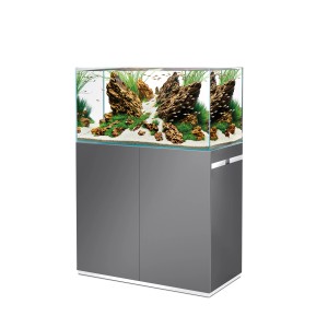 Oase ScaperLine 90 Gris aquarium avec meuble, 180 l, planté et décoré.