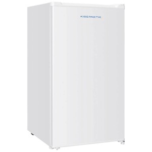Weisser Kibernetik Standkühlschrank KSG90, 90 l, freistehend. Kompaktes Kühlgerät mit geschlossener Tür und No-Frost-Gefrierfach.