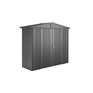 Abri de jardin en métal Biohort Europa, gris foncé métallisé, 1,9 m², idéal pour le rangement dans le jardin.