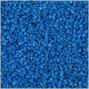 Granulato decorativo blu scuro, 2-3 mm, ideale per vasi e progetti decorativi.