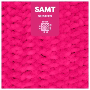 Myboshi Chenille Samt Wolle in Seestern-Pink, weiches Garn zum Häkeln und Stricken.