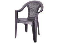 Gartenstuhl stapelbar Polypropylen Schwarz (HxBxT) 74 x 55 x 56 cm